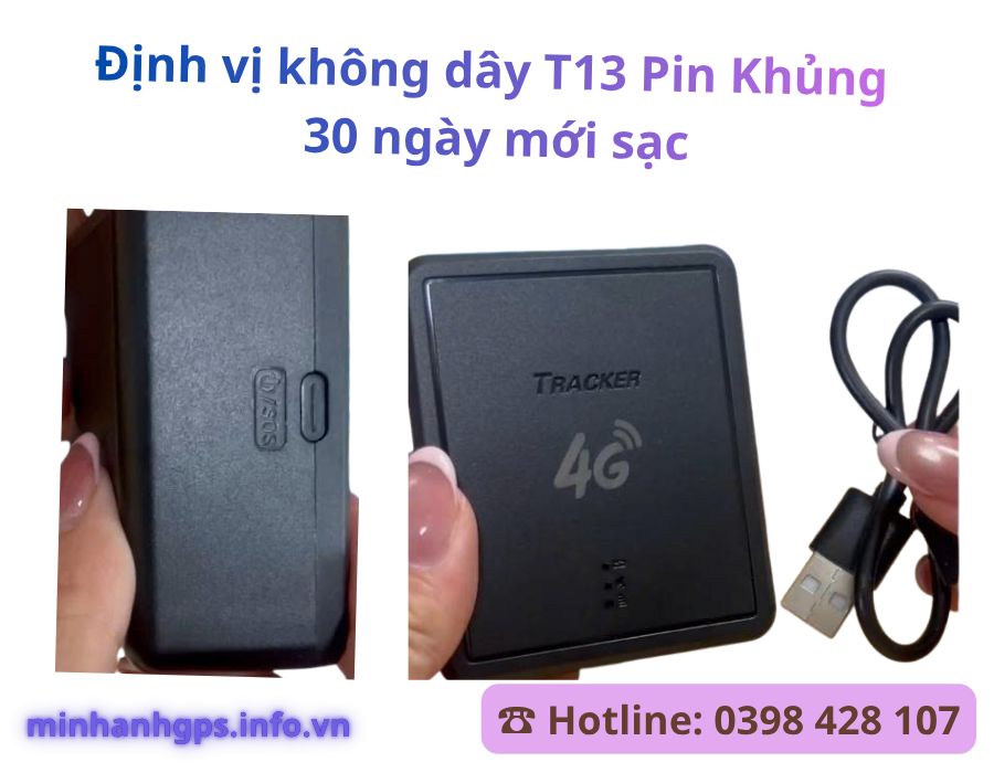 Định Vị Không Dây Pin Khủng T13 – Sử Dụng Tới 30 Ngày Mới Sạc