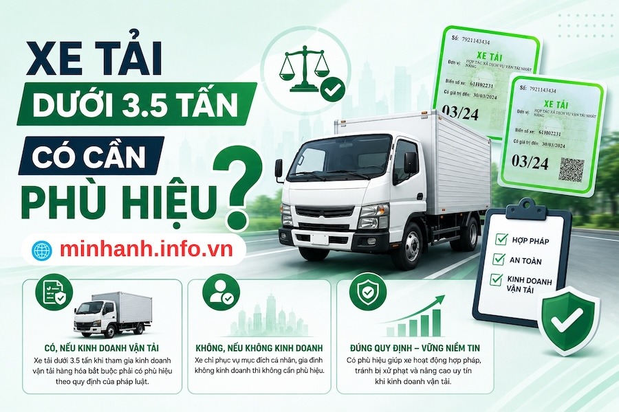 phù hiệu xe tải dưới 3.5 tấn