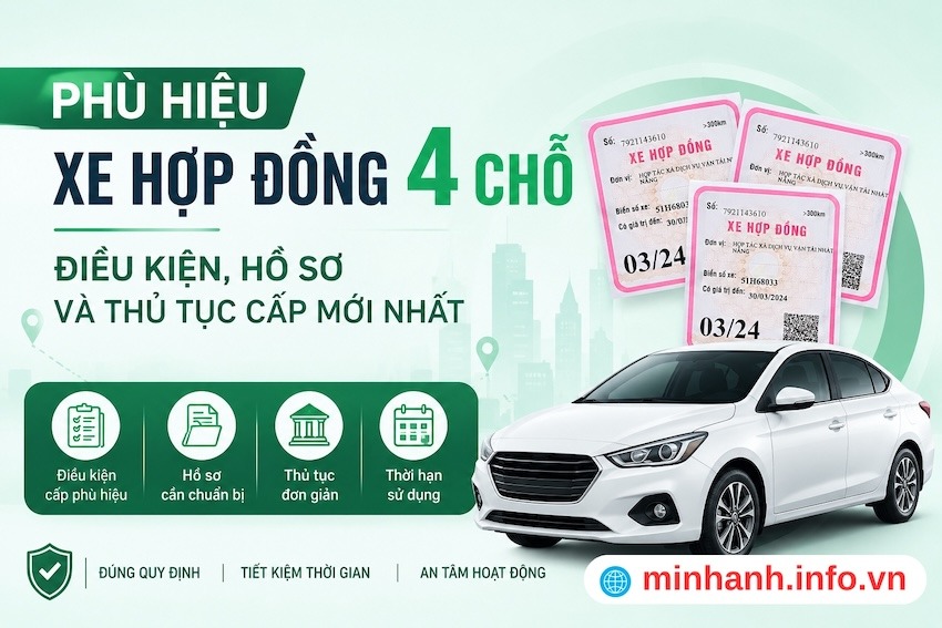 Phù hiệu xe hợp đồng 4 chỗ