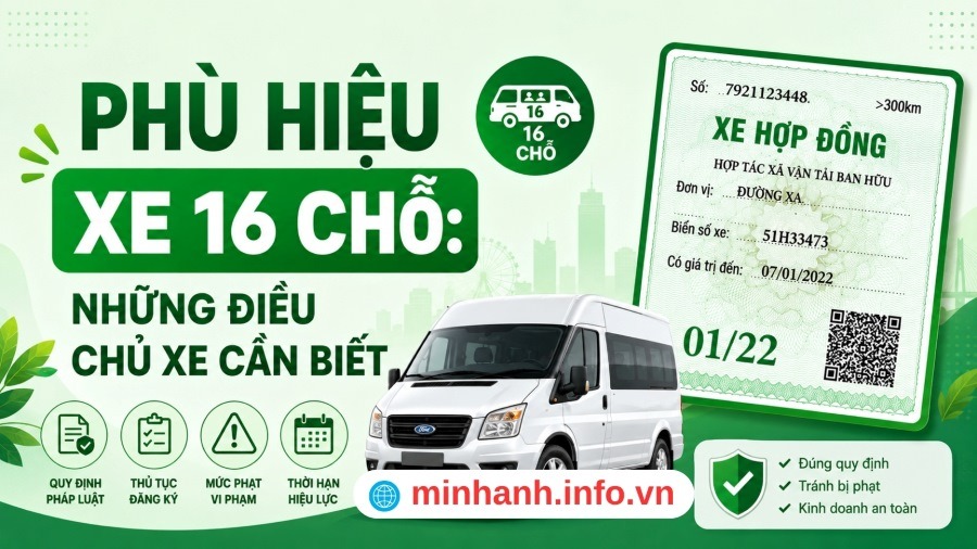 phù hiệu xe 16 chỗ